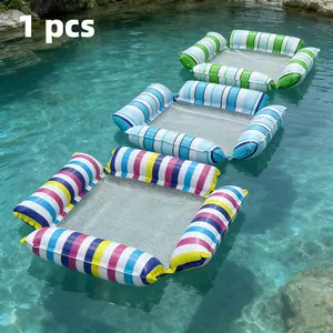 New Colorful Water Float Adult Hammock, 4-In-1 Multi-Function Pool Toy, Lounge Chair Float, Pool Floats, Pool Float Lounger, Ideal for Adult Vacation Relaxation