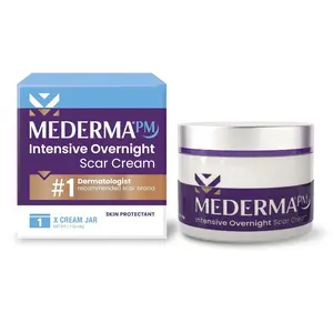 Mederma PM Intensive Overnight Scar Cream, Works with Skin's Nighttime Regenerative Activity, Clinically Shown to Make Scars Smaller and Less Visible, 1.7 Oz (48g)