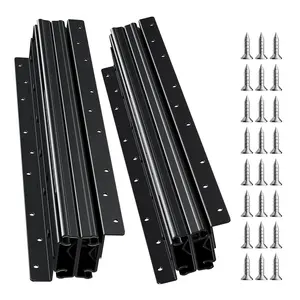 VEVOR Undermount Drawer Slides, 16 inch, Full Extension Ball Bearing Under Stair Cabinet Rails, 260 LB Load Capacity Heavy Duty Bottom Stair Cabinet Glides Track Runners,for DIY Replacement, Black