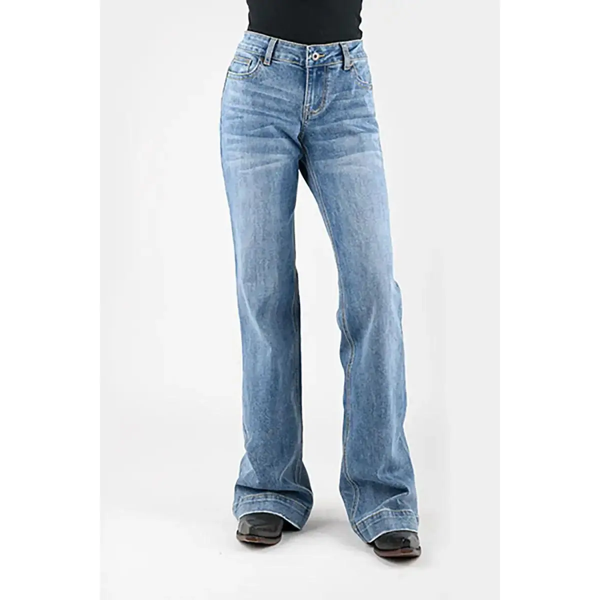Stetson 214 Trouser Fit Back Welt Pocket ( Denim Light Wash )- Women's Jeans