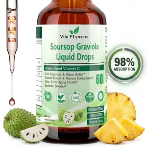Soursop Bitters Liquid Organic Soursop Extract Multivitamin Drops w. Sea Moss, Grape Seed,Elderberry, Unrefined Soursop Oil for Skin, Immune Boost, Digestion Aid