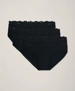 Women's Lace Waist Brief 3-Pack