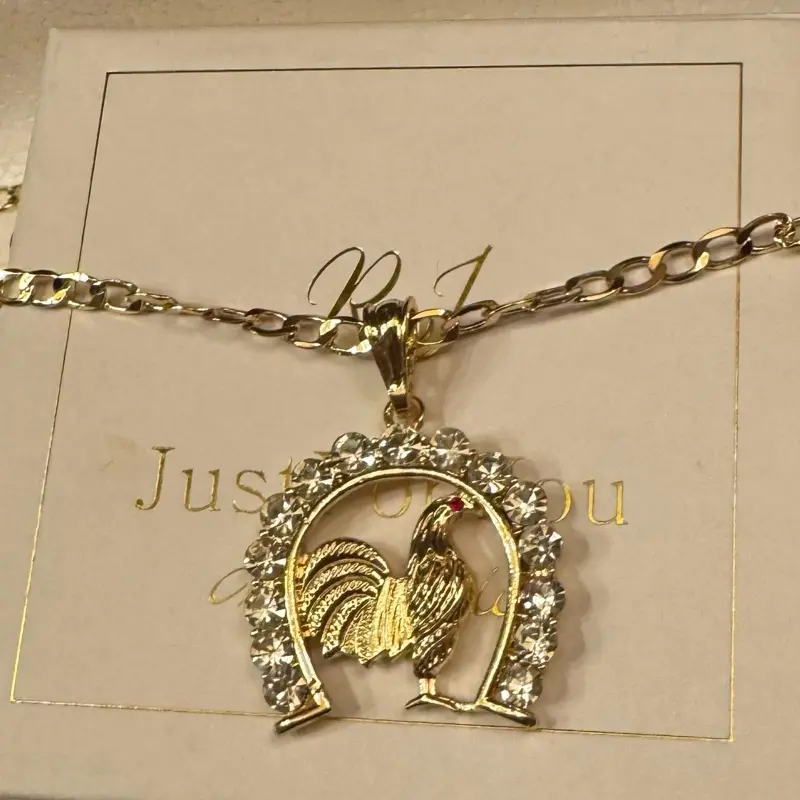 Rooster fashion jewelry necklace and pendant with Gift Box