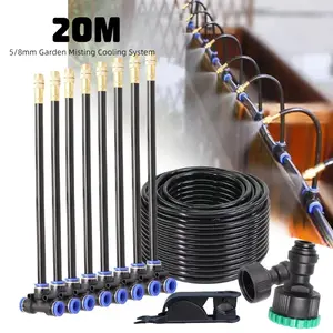 20m Drip Irrigation System, 360° Bendable Automatic Garden Watering System, Quick Connector & Adjustable Nozzles, Efficient Plant Care Solution