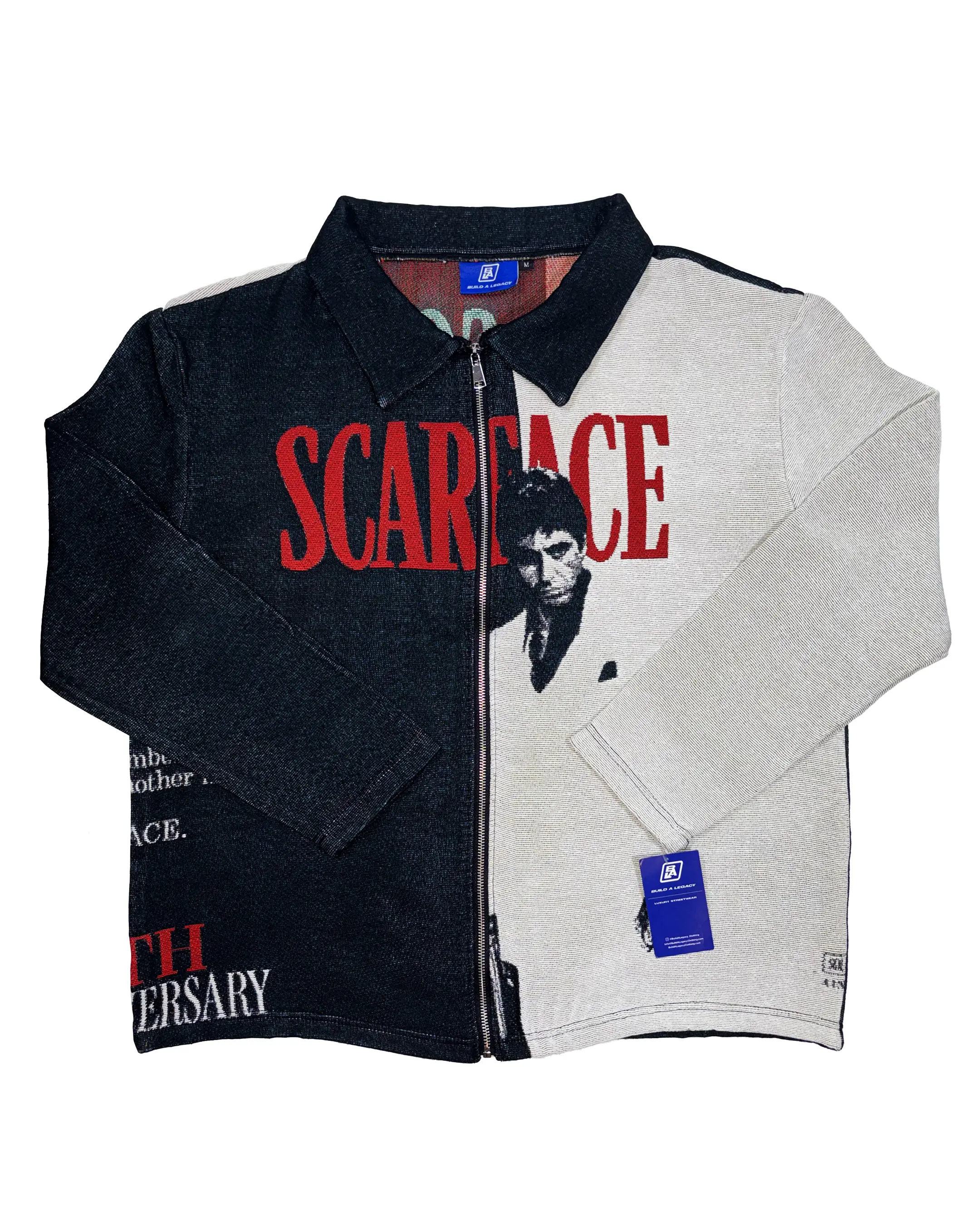 Build A Legacy - The World Is Yours Tapestry Zip Up Jacket - Streetwear