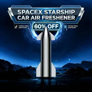 【Warm Xmas Vibe】Tesla Starship Rocket Vent Diffuser | 2 Floral-Fruity Scents | Long-Lasting Fragrance | Tesla-Style Rocket Design · Interstellar Driving Experience | Exclusive for Tesla Legacy Model Owners. Includes 1 Rocket Shell + 2 Fragrance Sticks.