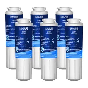 Bringpure UKF8001 Compatible 6 Pack - Refrigerator Water Filter, Puriclean II, UKF800, EDR4RXD1B, EveryDrop, UKF8001AXX-200, UKF8001AXX-750