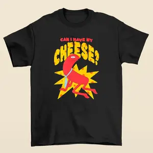 Smiling Friends Alan Can I Have My Cheese Graphic Tee Cartoon Meme Streetwear