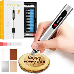 Updated Engraving Pen, 5-Speed Adjustable Cordless Portable Engraver Pen Tool for Artists & DIYers, Beginner Friendly, Rechargeable, Engrave 60+ Surfaces, Free 33 Bits & Mastery Guide(Silver)
