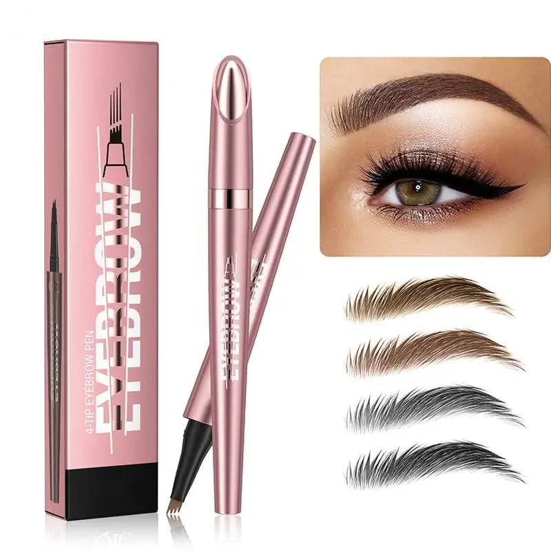 Waterproof Micro-Fork Eyebrow Pencil, Long-Lasting Brow Pen for Natural Hair-LikeStrokes, Smudge-Proof Makeup Tool for Daily Use & Soft Glam summerwins