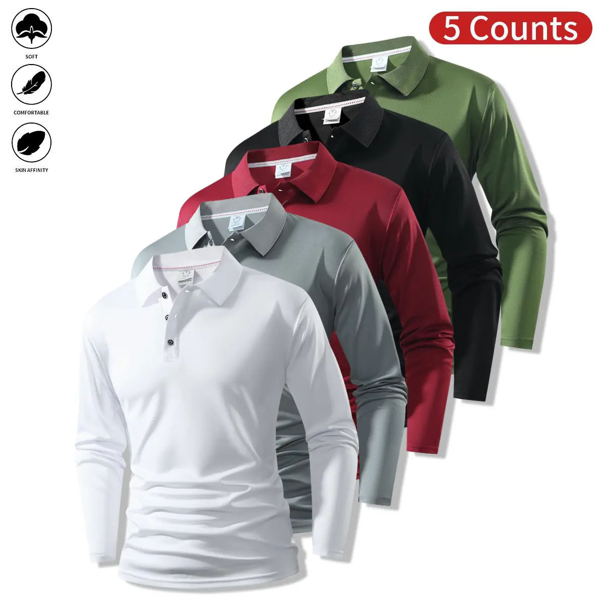 White + Gray + Red + Black + Green