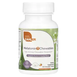 Zahler Melatonin Chewables, Orange, 5 mg, 60 Chewable Tablets