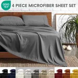 Cotton Passion Bed Sheets Set - 4 piece bed sheet set Ultra Soft Twin Full Queen King Size Bed Sheets With Deep Pocket Fitted Sheet up to 16 inch