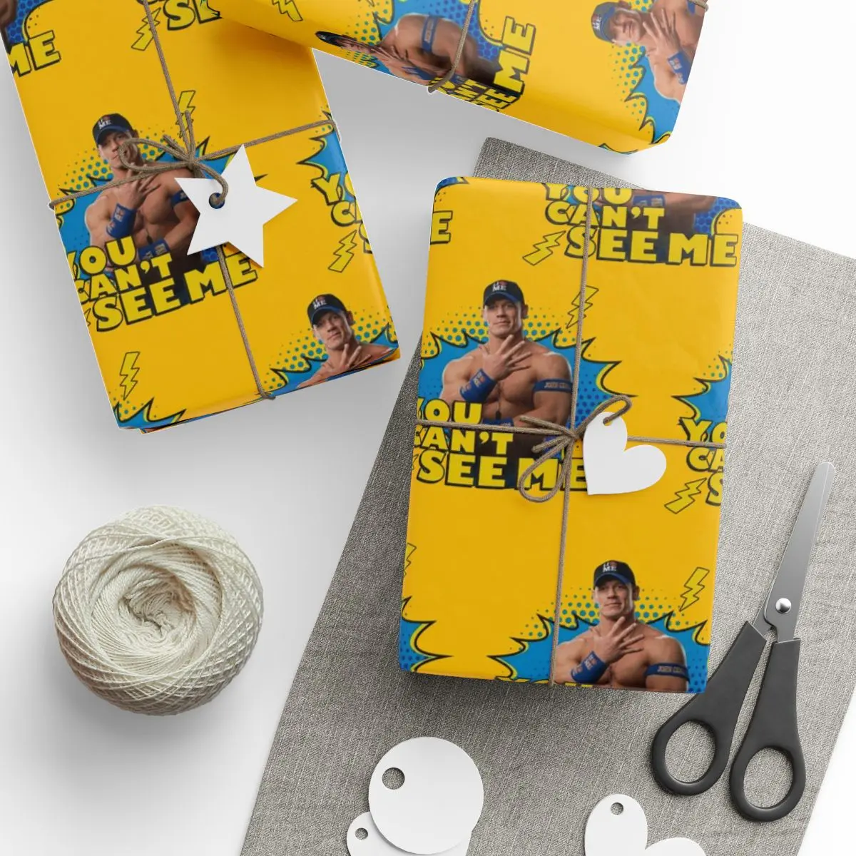 John Cena Wrapping Paper, You Can't See Me, WWE Merch, WWE Christmas, It is Gift Christmas Gift Wrap