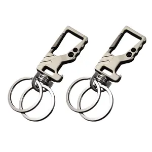 Keychain EDC Key Ring Key Chain Bottle Opener Auto Car Key Holder Tactical Carabiner Keychains with Clip for Men Women