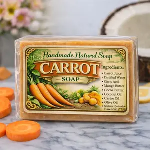 Handmade Carrot Soap Bar | Natural Brightening & Nourishing Soap