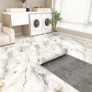 Marble Pattern Wallpaper Roll, 15.75in X 118.11in, Thickened Wallpaper Floor Sticker，Self-Adhesive , Peel and Stick, DIY Decor for Kitchen, Bedroom, Living Room ,Bathroom，Vinyl Flooring