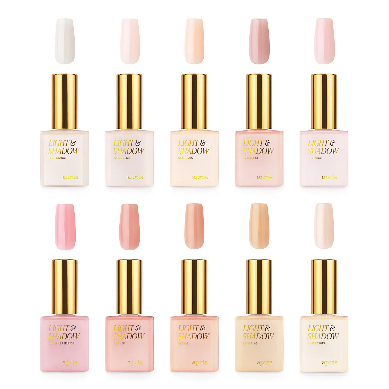APRÉS Light & Shadow Sheer Gel Nail Polish - Spring Color Cosmetic for Manicure, Single Item for Nail Art, Nail Care