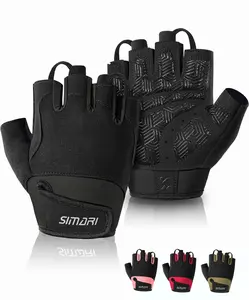 SIMARI Breathable Workout Gloves for Men & Women, Weight Lifting Gloves with Padded, Grip, Full Palm Protection, Gift for Gym Exercise, Cycling, Weightlifting Training, Fitness, Black, Pink, Size