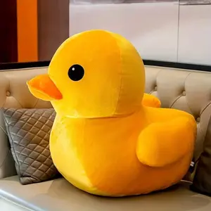 New Large Duck Plush Pillow Cuddly Stuffed Animal Toy, Soft Texture, Beautiful Color, Cozy Cushion, Decorative Bedroom Living Room Sofa Decor (24cm*21cm*19)