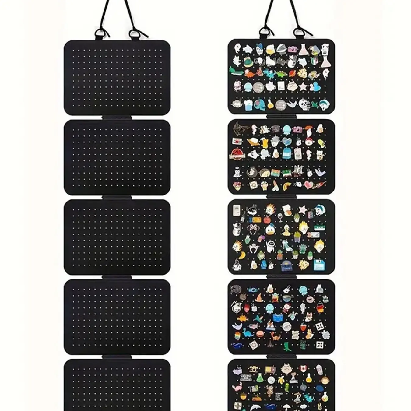 5 Layer DIY Hanging Enamel Lapel Pin Display Panels Felt Badge Button ...