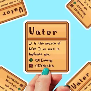 Stardew Valley Water bottle Sticker | Water Bottle Stardew Stickers | 0130G - FAST SHIPPING