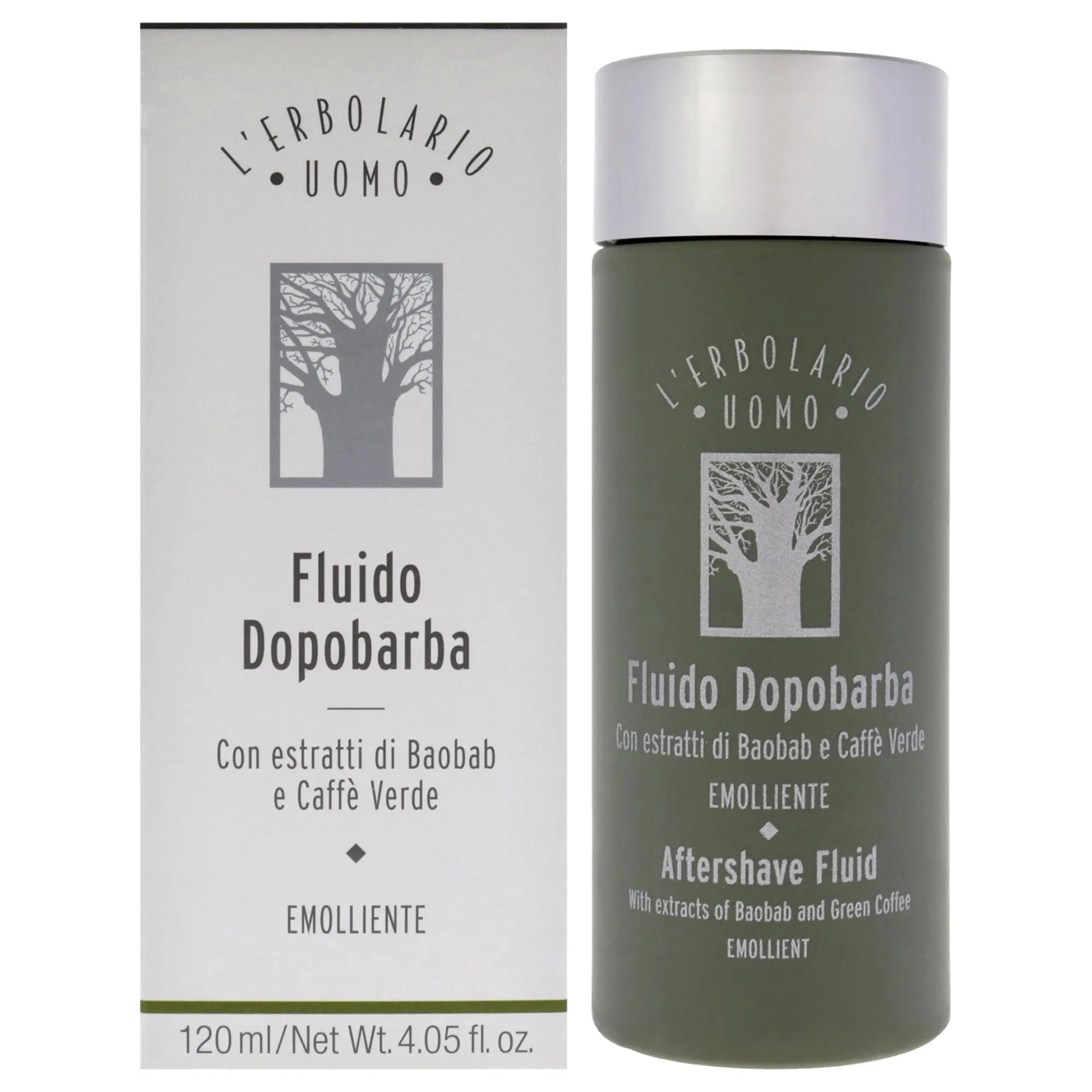 LErbolario Aftershave Fluid for Men, Daily Easy-Apply Post-Shave Product, Soothes Skin, 4.05 oz