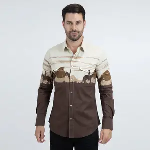 AZL11085 Camisa Platini Con Estampado Rodeo