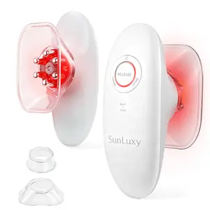 [Mother’s Day Deal]SunLuxy 3-in-1 Red Light Therapy & Cupping Suction Machine for Relaxation, Skin Rejuvenation, and Facial Firming – Perfect Valentine’s Day Gift – 3 Power Levels, Ergonomic Design, Type-C Charging