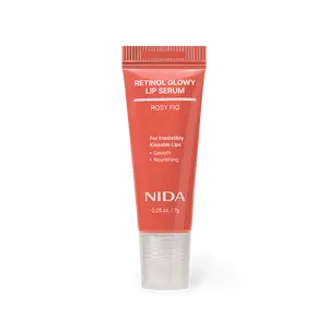 NIDA Retinol Glowy Lip Serum Dewy Hyaluronic Acid Peptide Hydrating Daily
