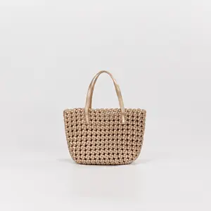 Hudson Windmill Knot Mini Tote Bucket – Crossbody, Mini Wonton Knot Tote Bag, Lightweight Everyday Shoulder Bag Zipper Bag Handbag Basket