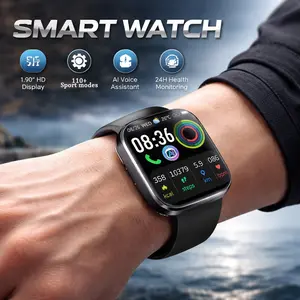 Ntaanoo Wearable Smartwatch, Wireless Call & Message Alerts, AI Chatbot, 110+ Sport Modes, Full Touchscreen Fitness Tracker, Multifunctional Watch for Men Women, High-Definition Display, Long Battery Life (T70/P66/T30)