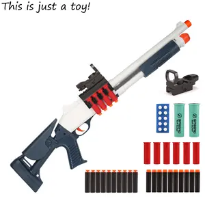 XM1014 Blue Foam Dart Blaster Toy Set with Shell Loading Design, Outdoor Backyard Game Toy with Foam Darts & Accessories, Fun Team Play Launcher for Teens 14+, Birthday Christmas Gift for Boys