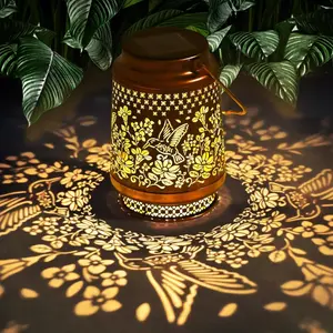Hummingbird Solar Lantern Gift — Durable metal garden decor with soft LED glow, no wiring needed. Beautiful Spring Garden Decor, Unique Valentine's Day & Mother's Day Gift for Mom Grandma.
