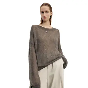 Meilleur moment Women’s Cashmere Silk Sweater - Relaxed Fit Lightweight Crewneck Pullover - Soft Luxury Knit Top