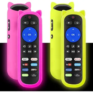 (Pack of 2) Remote Compatible with Roku Players and Roku TV Remote, for Roku Box 1 2 3 4,Roku Express/+, Premiere/+, Ultra and TCL Hisense Onn Element Philips Roku TV with Anti-Lost Case