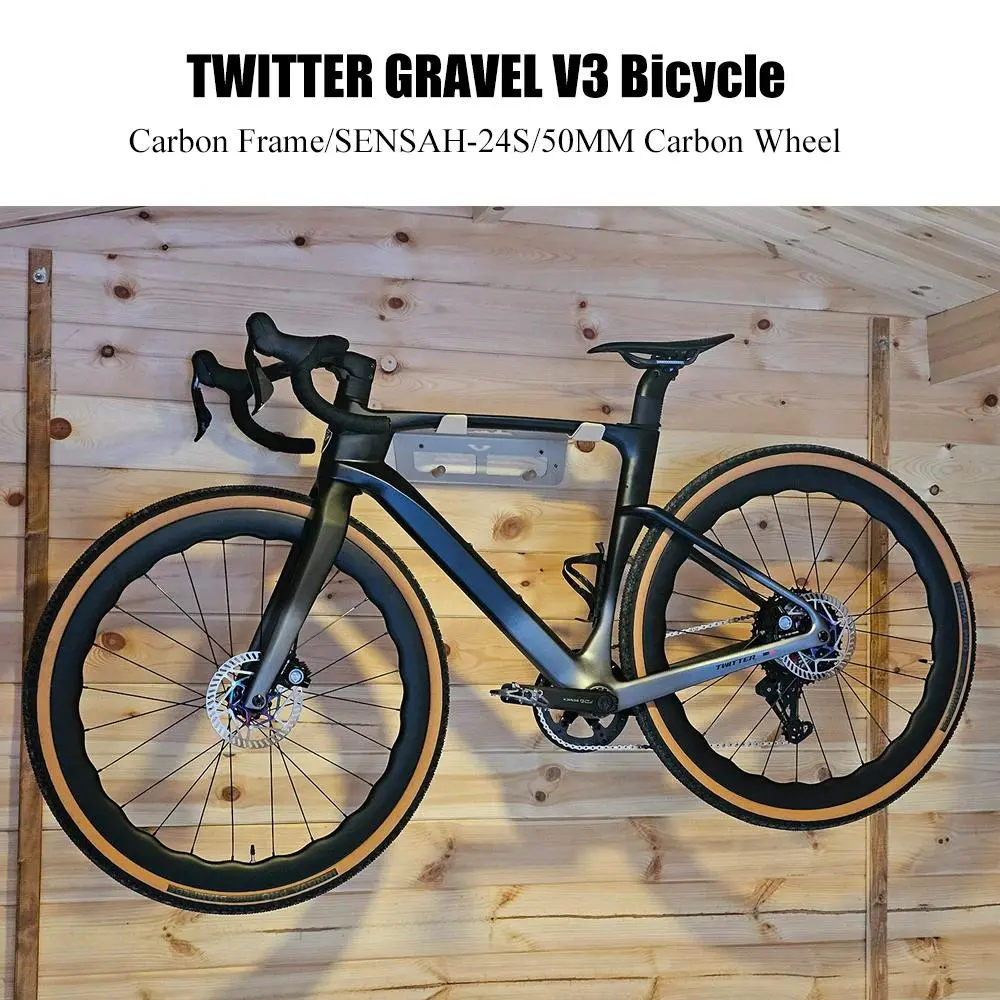2025 TWITTER Gravel V3 Carbon Fiber Gravel Bike 700*40C SENSAH RS-2*12S Hydraulic Brake Bicycle With Carbon Wheels For Men Women