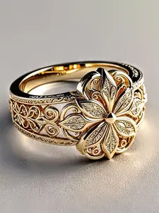 1 PC Romantic Engraved Vintage Embossed Ring For Women For Wedding Engagement Anniversary Party Jewelry Valentine's Day Gift Vintage Rings Jewelry