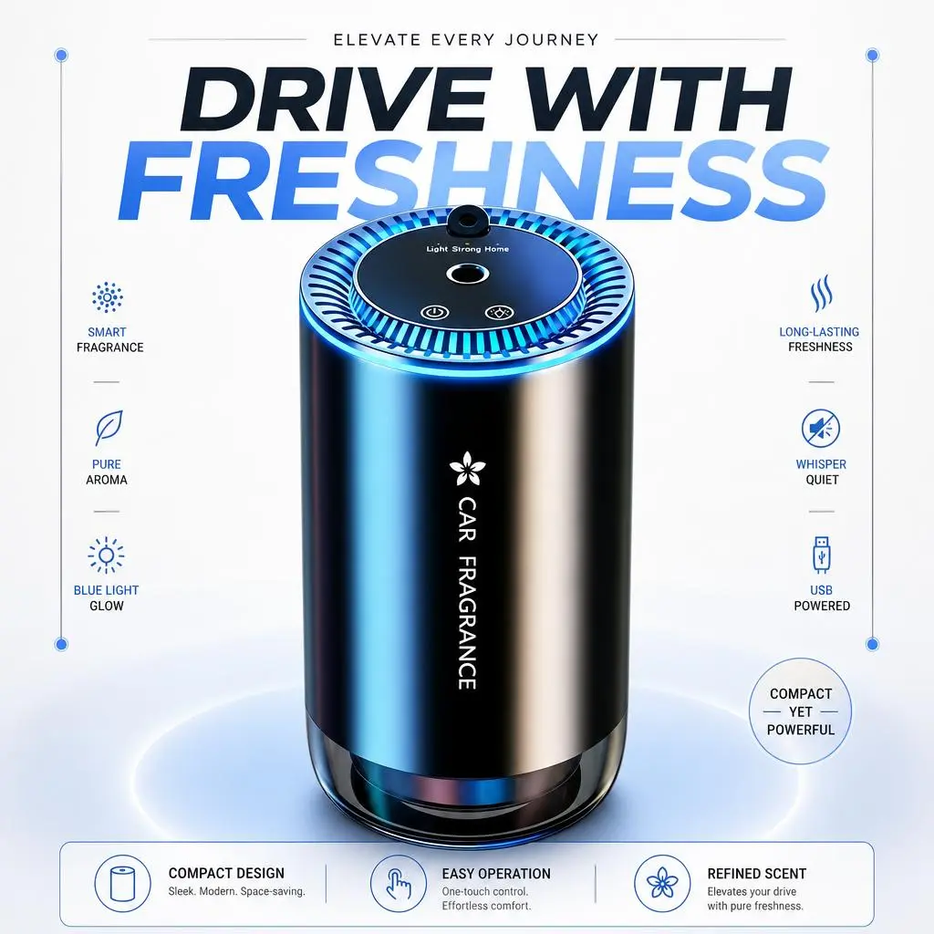 2026 new car aromatherapy machine, car interior decoration, including starry sky lamp projection, home aromatherapy machine, desktop decoration, air purification aromatherapy
