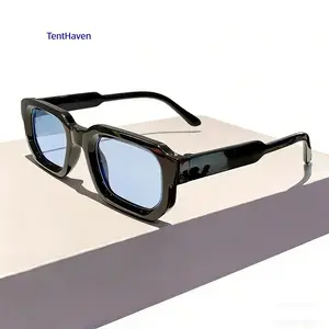 6 - Pack Vintage Rectangle Frame Sunglasses for Men & Women – Retro Fashion Sun Glasses with UV400 Protection, Luxury Design Eyewear