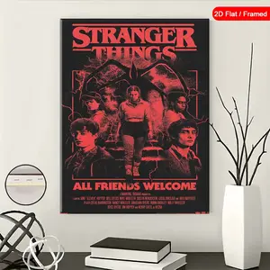 Stranger Things Season 5 All Friends Welcome Wall Poster Print, Framed or Unframed, Perfect Room Decor for Fans, High-Quality Artwork, Artistic
