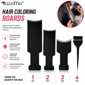 Hair Dye Brush & Comb Set 4pcs, Professional Salon Hair Coloring Kit with Highlighting Paddle, Tint Brushes & Comb, Easy Clean Dye Application Tools for Root Touch Up, Highlights, Balayage & Home Hair Styling
