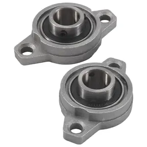 KFL002 FL002 Self Aligning Pillow Block Flange Bearing 15mm 2PCS
