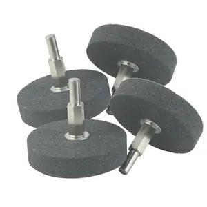 4 count Mounted Grinding Stone - 1/4 Inch Shank 2-1/2 Inch by 1/2 Inch T Shape Grinding Stones Sharpening Wheel for Rotary Tools, Drill,  (60mm)