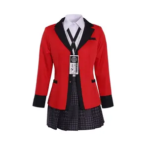 Women‘s Jabami Yumeko Kakegurui Dress Anime School Uniform JK Set Halloween Party Outfit