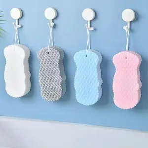 4 count Magic Exfoliating Bath Sponge, 3D Super Soft Exfoliating Bath Sponge, Skin Friendly and Reusable,Alternative to exfoliating Gloves