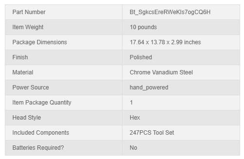 [TOP RATED - FLASH SALE] Garvee 247PCS Household Tool Set with Storage Case, 247 Essential Tools, Soft-Grip Handles, Premium Steel, Dirt-Resistant Case, Portable, Home Repair