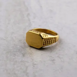 Gold Dragon Scale Signet Ring