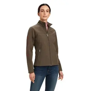 Ariat Women's New Team Softshell Jacket Banyan Bark Heather, Brown