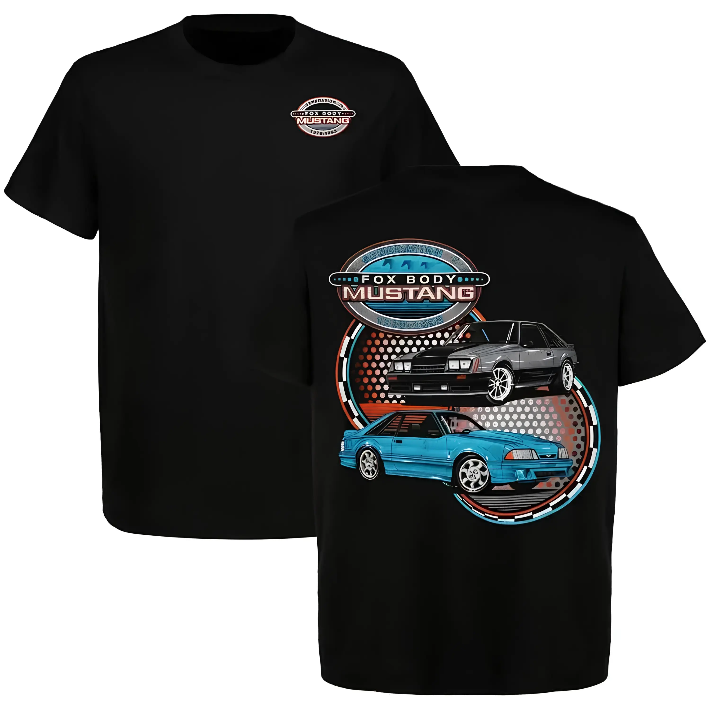 Generation 3 Fox Body Mustang, 2 Sides, American Muscle Car Tee